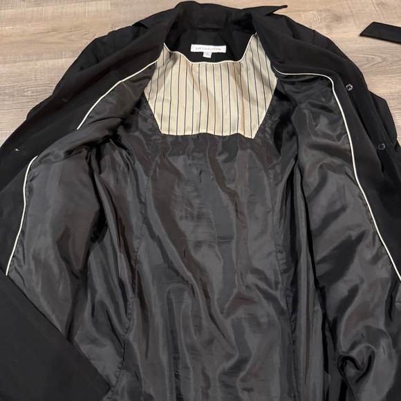 Liz Claiborne Classic Black Trench Coat - Picture 3 of 5